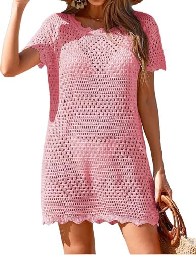 crochet mesh cover up dress Olivia Crochet Cover Up Dress - Black