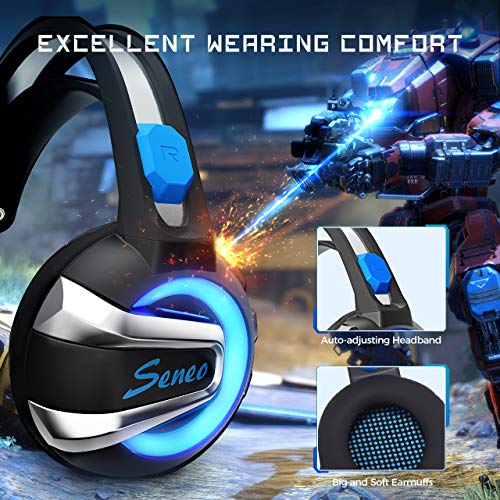 Seneo Gaming Headset, PC, Xbox One, PS4 Headset with Mic, 50mm Speaker