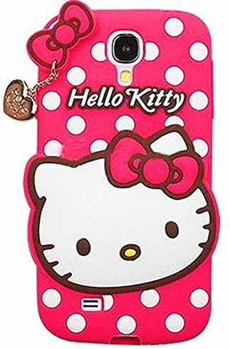 i9200 Case,Galaxy Mega i9200 Kitty Silicone Case,Bat King Cartoon Hello Kitty Silicon Gel Rubber Case Cover Skin for Samsung Galaxy Mega i9200 6.3 inch(Hot Pink Kitty)