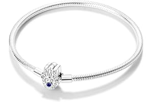 Parmuz 925 Sterling Silver Charm Bracelet for Woman Snake Chain Bracelet Star Moon Butterfly Cute Iconic Moments European Bracelet Jewelry Gift for Woman