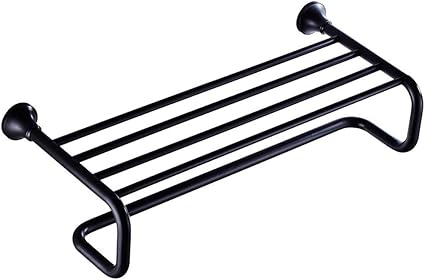 MNBVC Doppelter Badezimmerregal Handtuchhalter Retro Dual Tier