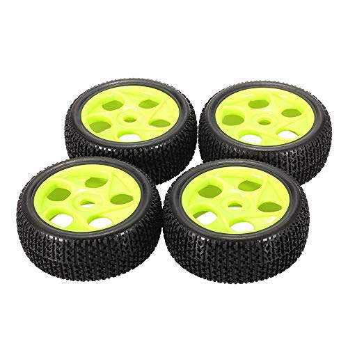 4pcs 112mm Rubber Tires 17mm Hub Hex Wheel Rim for 1/8 RC Crawler Buggy Car