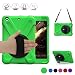 BRAECN iPad Mini Case iPad Mini 2 Case iPad MIni3 Case Kickstand and a Hand Grip/a Shoulder Strap Heavy Duty for Kids,Green Black