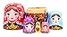 Debbieicy 5Pcs Beautiful Handmade Wooden Russian Nesting Dolls Red&Blue Princess Matryoshka Dolls Gift- Stacking Doll Set of 5 from 4.3