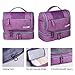 Travel Hanging Toiletry Bag, Portable Waterproof Cosmetic Travel Bag with Hanging Hook Dry and Wet Depart for Men, Women(Purple)