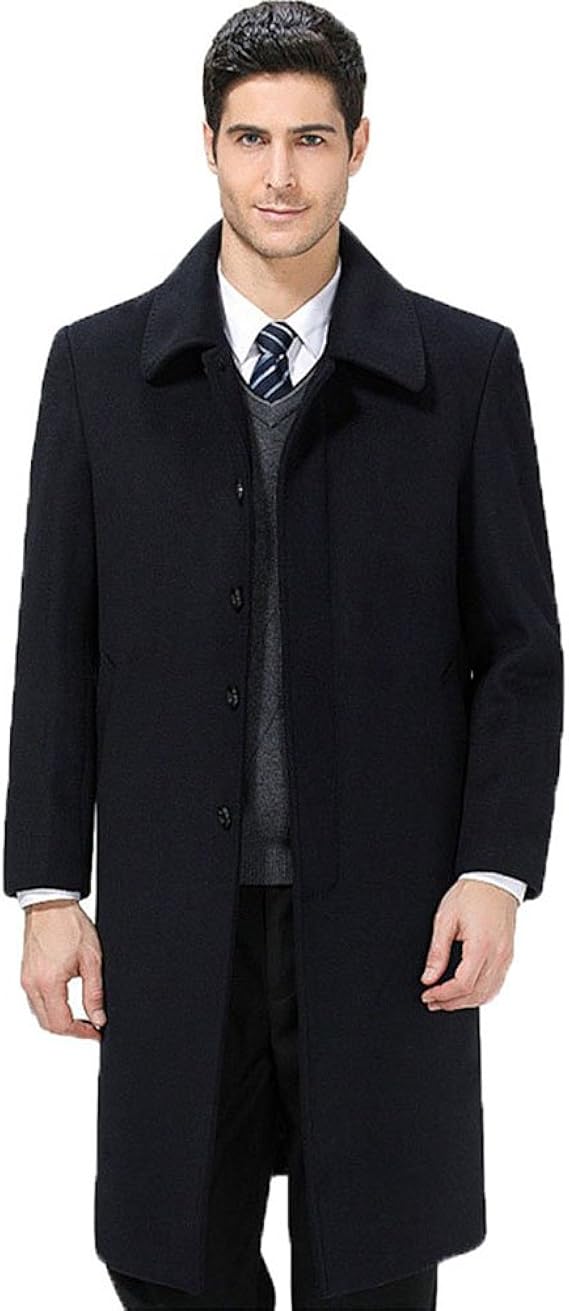 Amazon ヒトミ Hitomi チェスターコート ピーコート ビジネスコート メンズ 中綿ライナー 暖かい アウター ウール混 通勤 防寒 シンプル カジュアル 男性 紳士 Pコート 大きいサイズ 秋 冬 M 4xlサイズ コート ジャケット 通販