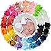 WillingTee 20 Colors Baby Girl Headbands Big 6 Inch Boutique Grosgrain Ribbon Hair Bows Big Baby Girls Bows Headbands for Baby Girls Infants Toddler Kids Teens and Children