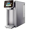 UV Countertop Reverse Osmosis Water Filter System, 6 Stage Countertop Alkaline Water Filter Pitcher, Flush with Pure Water (Silver)