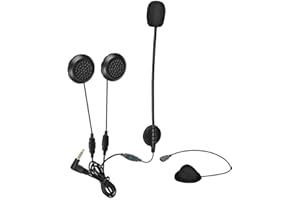 Motorcycle Intercom Accessories for V6/V4/E6,Microphone Headphone Hard & Soft Cable Headset Combination for Motorcycle BT Blu