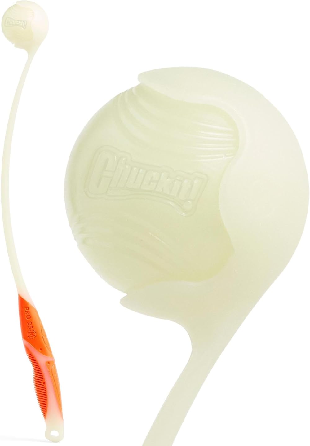 Chuckit! Max Glow 25M Pro Launcher with Glow Ball 63 cm Durable Rubber