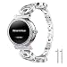 Lamshaw Quick Release Smartwatch Band for Michael Kors Access Sofie, Crystal Rhinestone Diamond Jewelled Stainless Replacement Band for MK Access Smartwatch Sofie (Diamond-Silver)