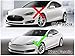 EV Wraps Tesla Model S New Fascia Logo Decal Bundle - Gloss Red