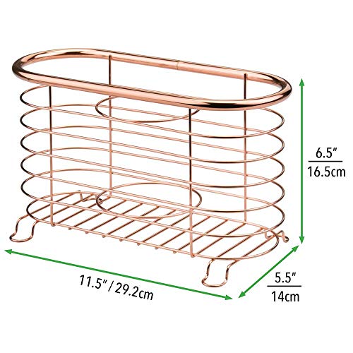 image for mDesign Metal Wire Hair Care & Styling Tool Organizer Holder Basket - 