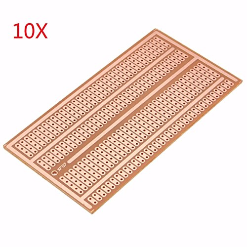 10Pcs 5X10cm Single Side Copper Prototype Paper PCB Breadboard 2-3-5 Joint Hole