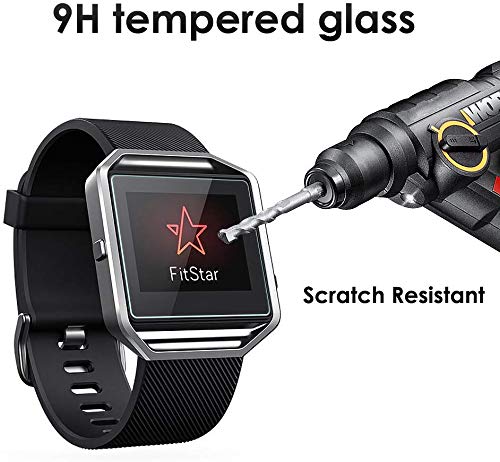 CAVN 3 Pack Screen Protector Compatible with Fitbit Blaze, Tempered Glass Waterproof Screen Cover Saver [Crystal Clear] [Anti-Scratch] [No-Bubble] - Thumbnail 3