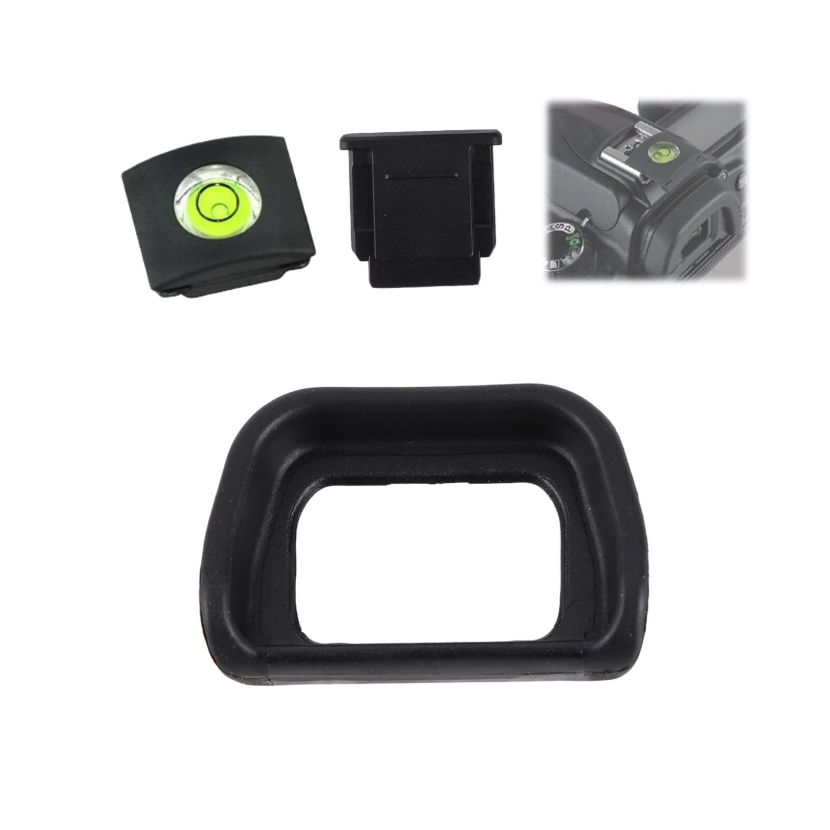 Zunate Camera Eyepiece Eyecup for Sony, EP‑10 Digital Camera Viewfinder Eyepiece Eyecup Protector,with Cold Shoe Cover,for A6000/A6100/A6300/A5000 Cameras
