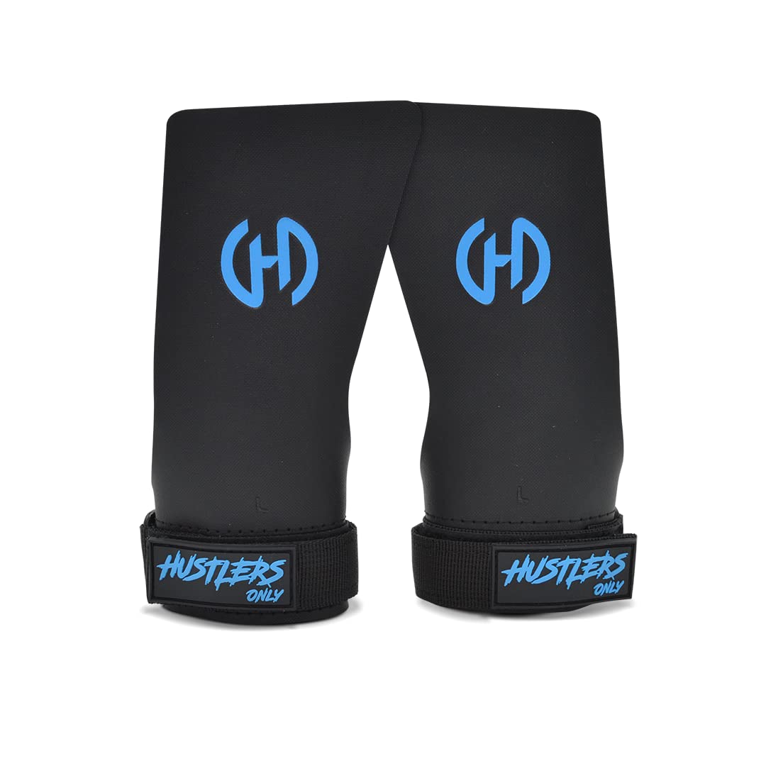 Hustlers Only Gymnastic No Holes Hand Grips for Weightlifting and Pull Ups Ideal for Hand Protection Alternative to Gym Gloves (S, NH-Black)