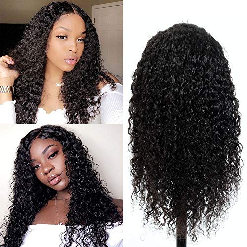 Lace Front Wigs Human Hair Pre Plucked (16″) Brazilian Kinky Curly Lace Frontal Wigs with Baby Hair Fashion Vila Natural Color Wigs for Black Women