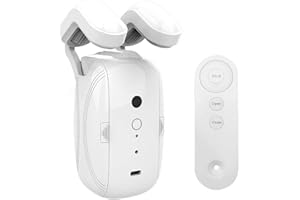 GINTBN Smart Automatic Curtain Opener, Remote Controlled Electric Curtain Opener, Upgraded High-Performance Curtain Robot Motor, Electric Curtain Opener with Remote Control Roman Rod/TU
