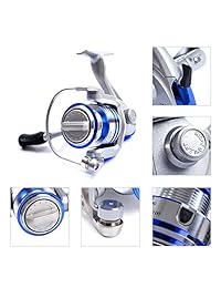 Carrete de caña de pescar FTK Combos de fibra de carbono, carrete de pesca portátil con línea de pesca y caja de regalo para viajes de pesca de agua dulce