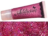 Pink Glitter Lip Gloss FORTUNE TELLER Lip Junkie- Moisturizing and Waterproof- Non Sticky Vegan Friendly and Cruelty Free Formula- Made in the USA
