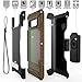 Beyond Cell Trishield Durable Rugged Heavy Duty Phone Cover Belt Clip Holster and Built in Kickstand Compatible with Galaxy Note 8 - Wood Brown
