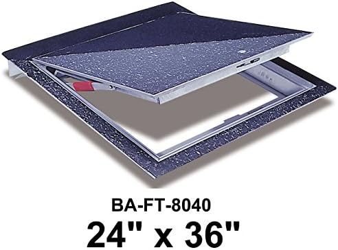 24" x 36" Hinged Floor Door with 1/8" Recess for Vinyl Tile / Carpet