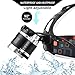 DABASO Rechargeable Headlamp,Adjustable Headband and 90 Degree Moving Light,8000 Lumen Waterproof LED Headlight with 4 Brightness Modes for Running Camping Cycling Fishing Hunting Climbing