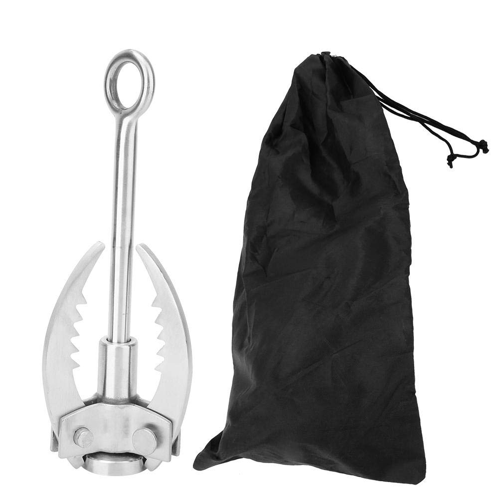 Alomejor Climbing Claws Foldable Grappling Hook 3 Claws Carabiner with Teeth for Outdoor Activity Tool