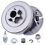 Chainsaw 7pcs Kit Sprocket Clutch Drum 3/8" for Stihl 017 018 021 023 025 MS170 MS180 MS210 MS230 MS250 Replacement Parts with Needle Bearing Washer E-Clip Worm Gear for 1123 640 2003, 1123 640 2073