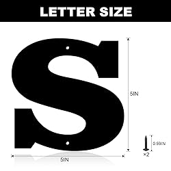 5 Inch Metal House Numbers, House Address Letters