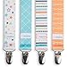 Liname Pacifier Clip for Boys & Girls - 4 Pack - Premium Quality & Modern 2-Sided Design - Pacifier Clips Fit all Pacifiers & Soothers - Perfect Baby Shower Gift