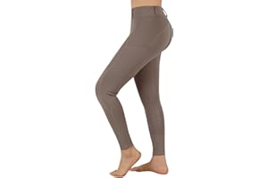 TURNHIER Women Riding Tights Pockets,Women Training Breeches Pants with Silicone Grip