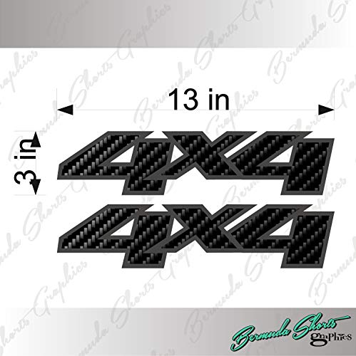 GMC 4X4 Truck Replacement Side Logos/Pair/Carbon Fiber Effect Vinyl Vehicle Graphic Decal Stickers - Thumbnail 4
