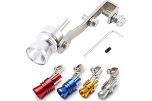 INBOXXE Exhaust Pipe Oversized Roar Maker for Cars and Motorcycles, Car Turbo Sound Whistle Car Exhaust Sound Booster, Exhaust Tailpipe Blow Off Valve Bov Aluminum Universal Auto Accessories (S, Silver)