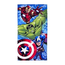 See Marvel Avengers Classic Charging Assembly Plush Beach/Bath Towel, 28