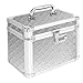 Vaultz Combination Lock Box - Secure Safe for Documents, Valuables, Medicine & Money - 10 x 7.25 x 7.75 Inch - Silver Treadplate