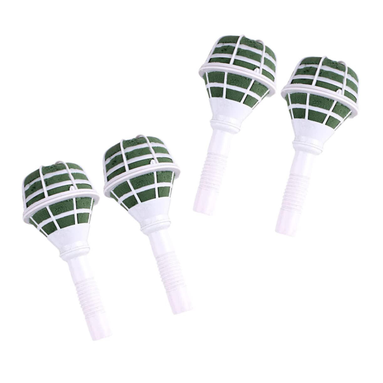 8pcs Bouquet Bridal White The Wedding Arranging Floral Handle Supplies Foam Floral Holders Green Party Bride Cup Flower Arrangement Handle Flower Base Wedding Flowers Bridesmaid