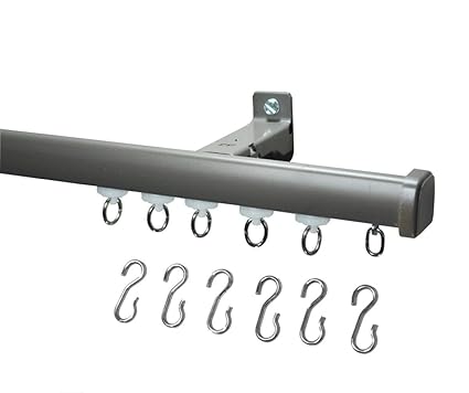 Amazon Com Decor 1 Decorative Curtain Track Set For Wall Or