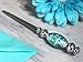 Murano Glass Design Blue and Gold Stripes Letter Opener