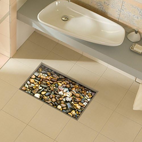 DuDu Home Non-Slip Mat Creative 3D Effect Anti-Slip Shower Bath Tub Mats, Cobblestone