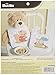 Bucilla Stamped Cross Stitch Bib Pair Kit, 9 by 14-Inch, Woodland Baby