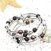 BRIGHT MOON Wrap Lava Bracelet Women Bangle - Fashion Handmade Jewelry with Skeleton for Women Multilayer Attractive Bracelet
