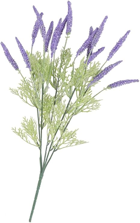 Amazon 人工ラベンダー 現実的 美しい 花束 フラワーブーケ ホーム ウェディング 装飾花 造花 オンライン通販