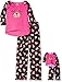 Dollie & Me Girls' Bear Face Sleepwear Set