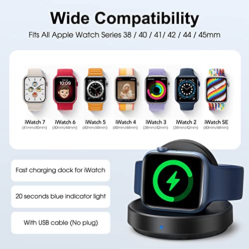ZAPOGO Portable Charging Dock for Apple Watch, Wireless Fast