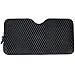 Pilot Automotive SWR-0208 Pilot Premium Black Diamond Stitch Accordion Sunshade Featuring a Swarovski Crystal