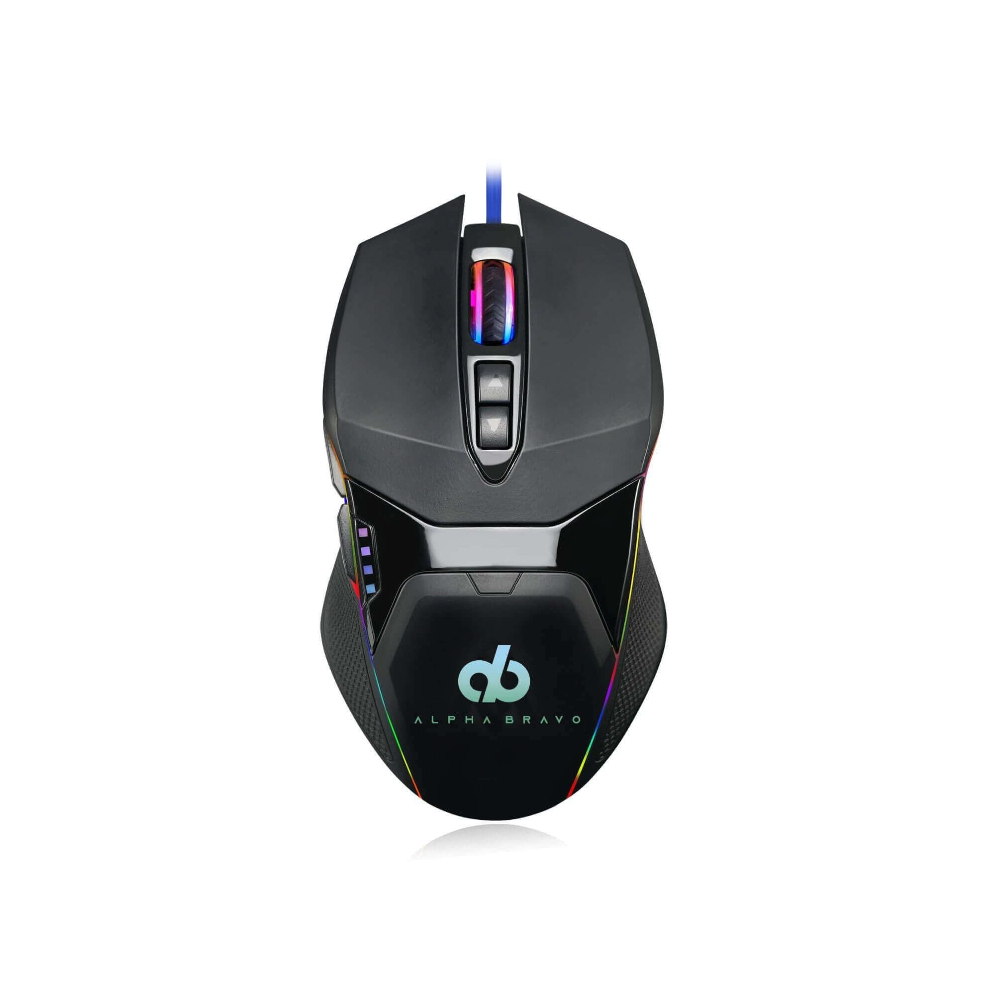 Alpha Bravo GZ-1 USB Wired Gaming Mouse by Veho | 1000Hz Ultra Polling/1ms Response Time | 800-6400dpi High Performance Precision Control | Ergonomically design | LED's with 16.8 Million Colours VAB-101-GZ1