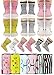 Tiny Captain Toddler Girls Grip Socks - Baby Toddler 1-3 Year Old Cat Socks Non Slip/Anti Skid Gift Set (Pink, White, Yellow - 6 Pairs, 1-3 Year Old)