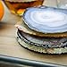 Large Natural Agate Coasters Set of 4 Sliced Thick with Felt Bumper (4.25